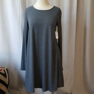 NWT Old Navy jersey swing dress dark gray medium